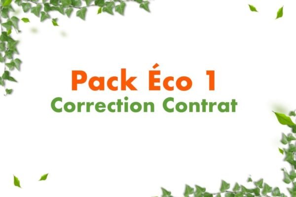 pack éco 1 correction contrat