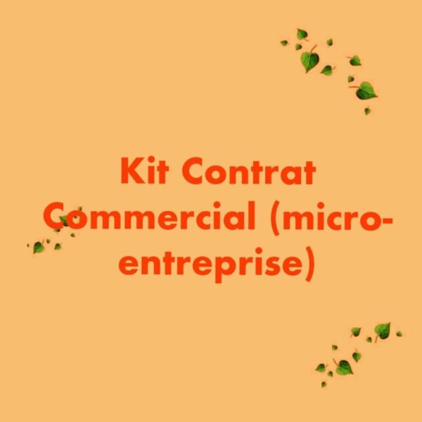kit contrat commercial micro-entreprise